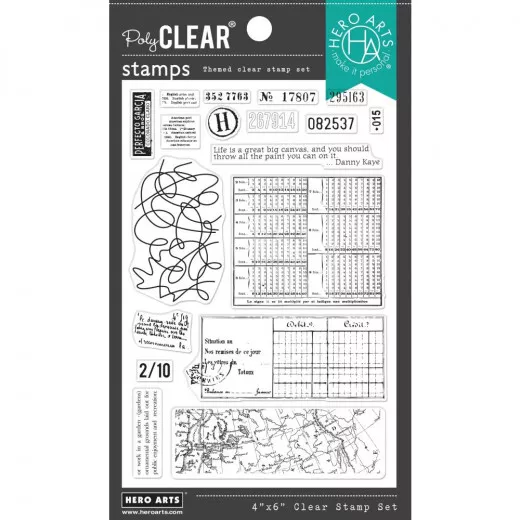 Hero Arts Clear Stamps - Vintage Map And Ledger