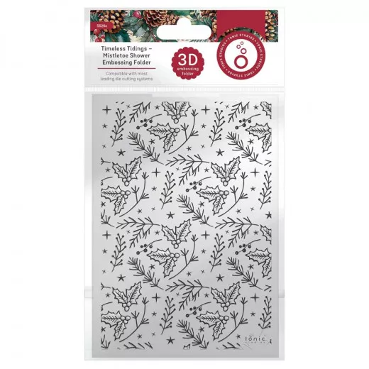 Tonic Studios 3D Embossing Folder - Mistletoe - Timeless Tidings