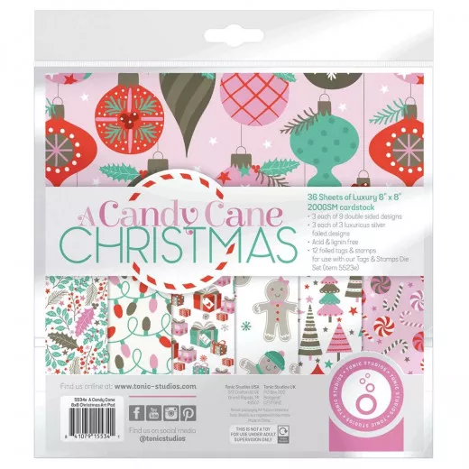 Tonic Studios - 8x8 Art Pad - A Candy Cane Christmas