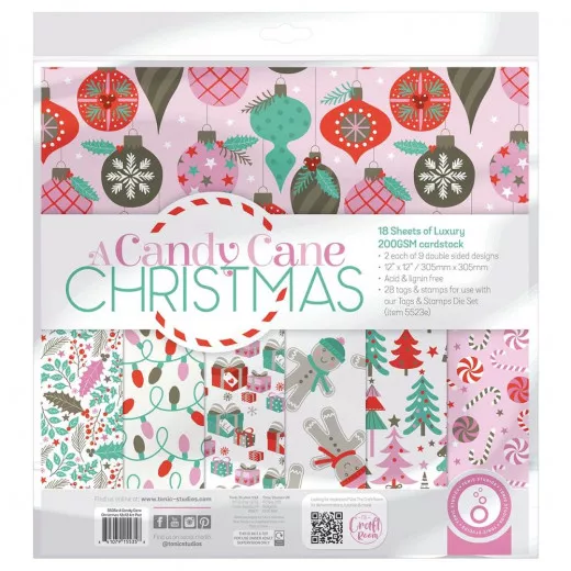 Tonic Studios - 12x12 Art Pad - A Candy Cane Christmas