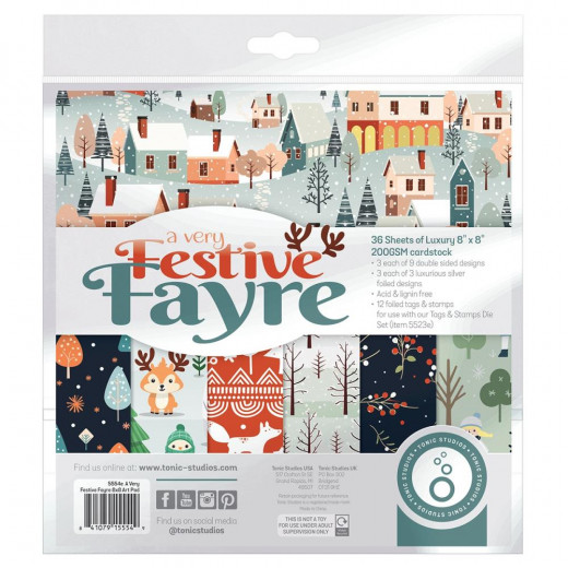 Tonic Studios - 8x8 Art Pad - A Very Festive Fayre