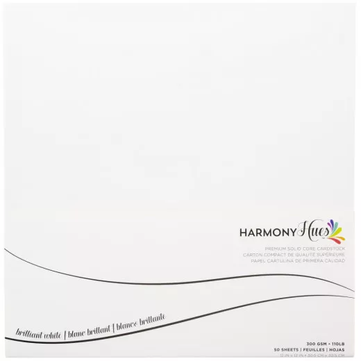 Harmony Hues - 12x12 Cardstock - Brilliant White