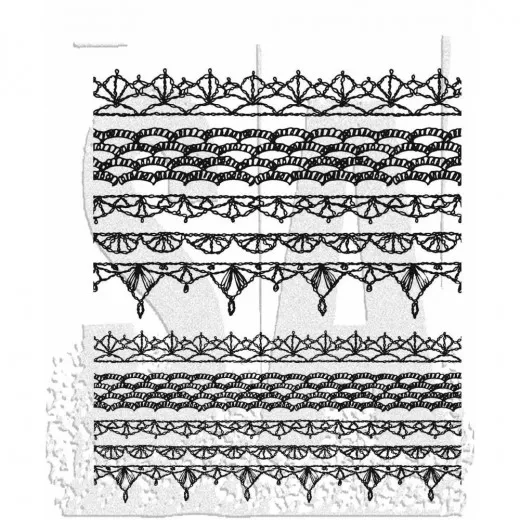 Cling Stamps by Tim Holtz - Crochet Trims