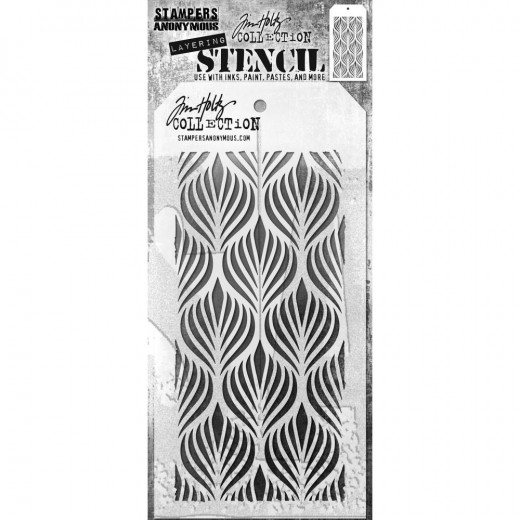 Tim Holtz Layered Stencil - Deco Feather