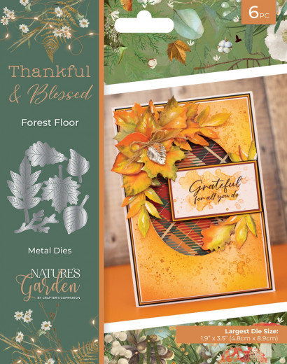 Metal Cutting Die - Thankful & Blessed - Forest Floor