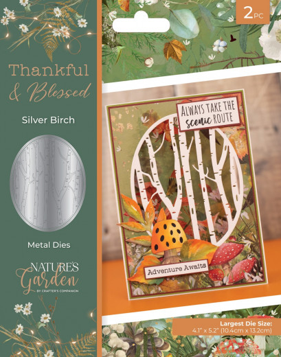 Metal Cutting Die - Thankful & Blessed - Silver Birch