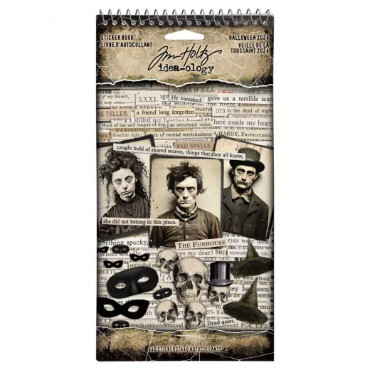 Tim Holtz - Idea-Ology - Spiral Bound Sticker Book - Halloween 2024