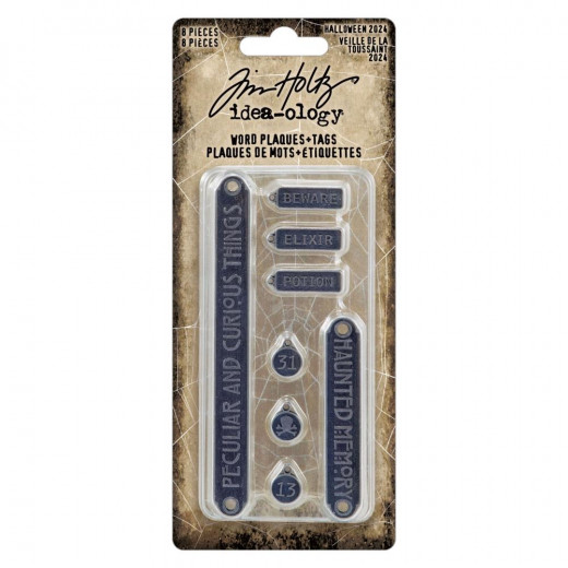 Tim Holtz - Idea-Ology - Word Plaques     Tags - Halloween 2024