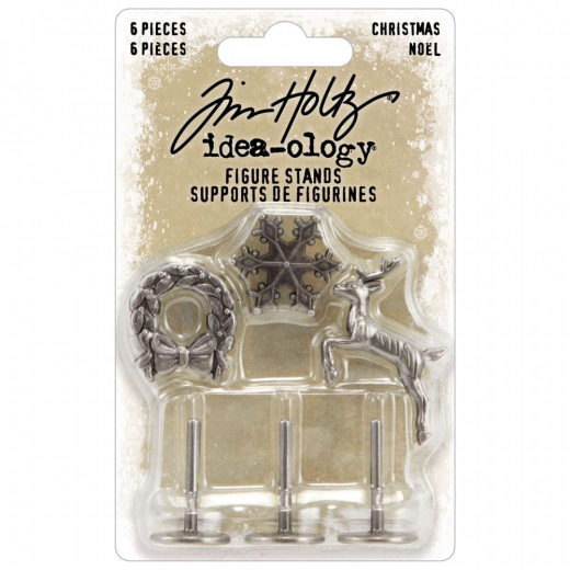 Tim Holtz - Idea-Ology - Metal Adornments - Figure Stands Christmas