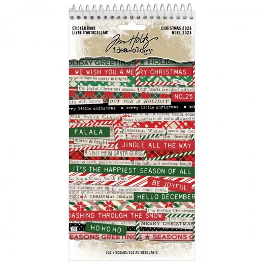 Tim Holtz - Idea-Ology - Spiral Bound Sticker Book - Christmas 2024