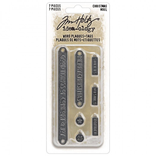 Tim Holtz - Idea-Ology - Word Plaques   Tags - Christmas 2024