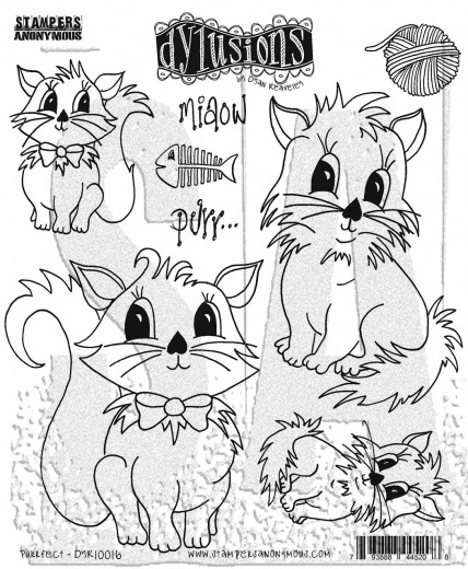 Dyan Reaveley's Dylusions - Cling Stamp Collections - Purrfect