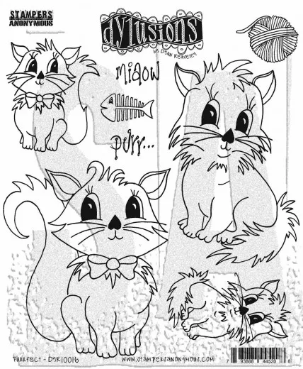 Dyan Reaveleys Dylusions - Cling Stamp Collections - Purrfect