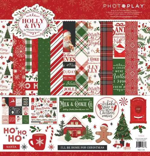 PhotoPlay - Holly And Ivy - 12x12 Collection Pack