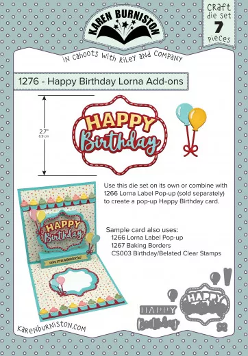 Karen Burniston Die - Happy Birthday Lorna Add-ons