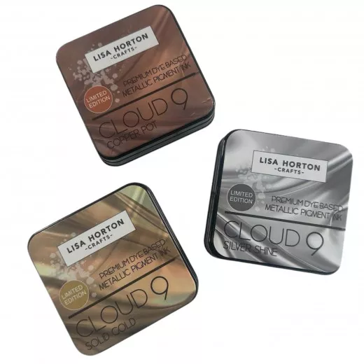 Lisa Horton Crafts Limited Edition Metallic Ink Pads - Silver, Gold, Copper