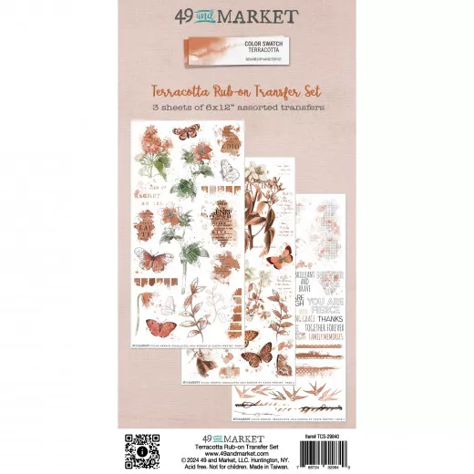 49 And Market - Color Swatch: Terracotta - 6x12 Rub-On Transfer