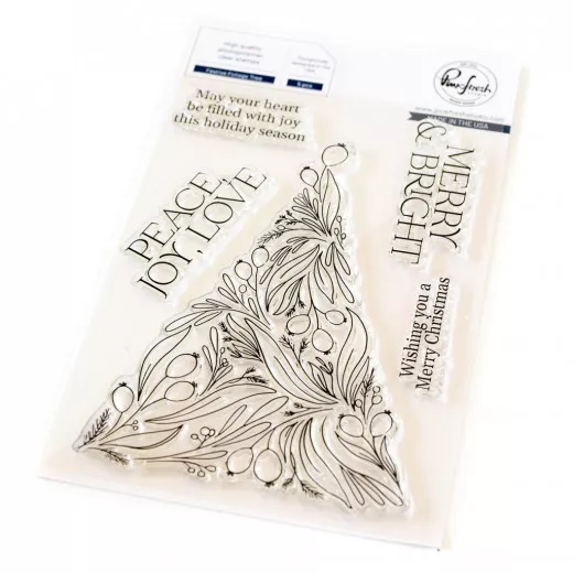 Pinkfresh Studio - Clear Stamps - Festive Foliage Tree