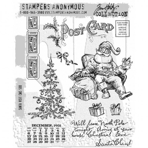 Cling Stamps Tim Holtz - Santa Visit