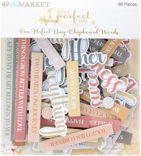 Chipboard Set - One Perfect Day - Words