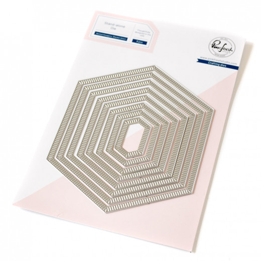 Pinkfresh Studio Die Set - Nested Hexagons Blanket Stitch