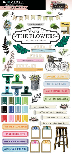 49 And Market - Die-Cuts Cardstock Stickers by Vicki Boutin - The Flower Emporium