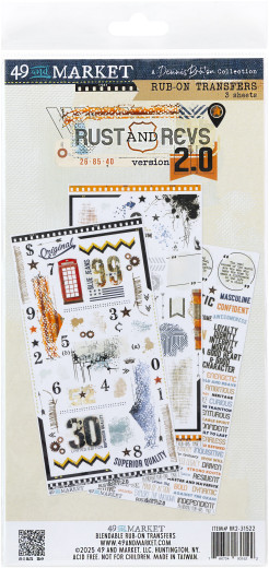 49 And Market - 6x12 Rub-On Transfer - Rust & Revs 2.0