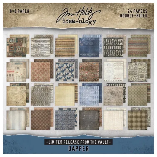 Tim Holtz Paper Stash 2025 Vault Release 8X8 - Dapper