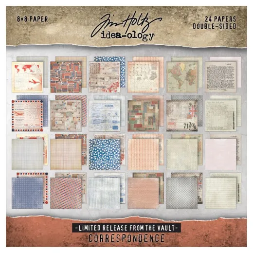 Tim Holtz Paper Stash 2025 Vault Release 8X8 - Correspondence