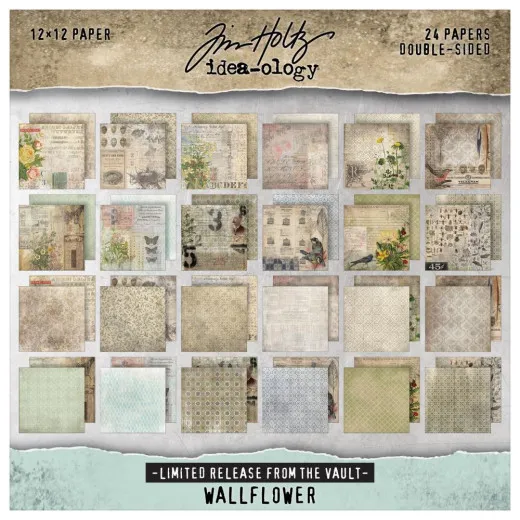 Tim Holtz Paper Stash 2025 Vault Release 12X12 - Wallflower