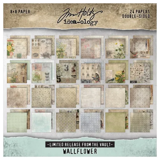 Tim Holtz Paper Stash 2025 Vault Release 8X8 - Wallflower