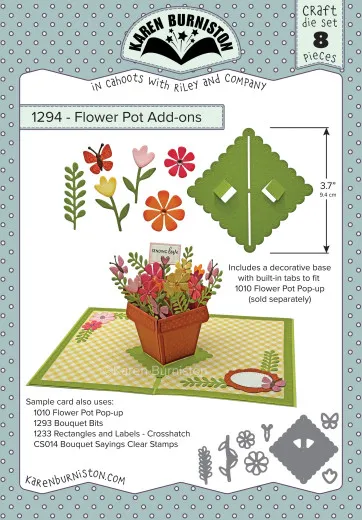 Karen Burniston Die - Flower Pot Add-ons