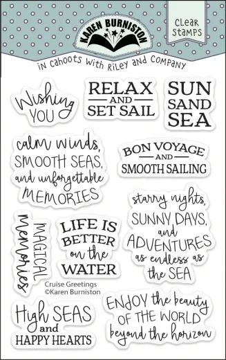 Karen Burniston - Clear Stamps - Cruise Greetings