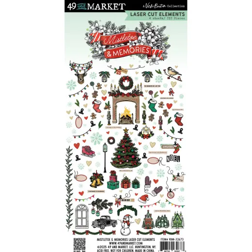 49 and Market - Mistletoe And Memories - Elements - Laser Cut Outs