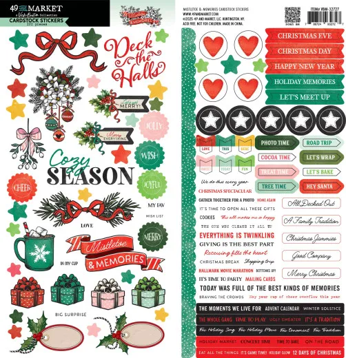 49 And Market - Cardstock Stickers - Mistletoe And Memories
