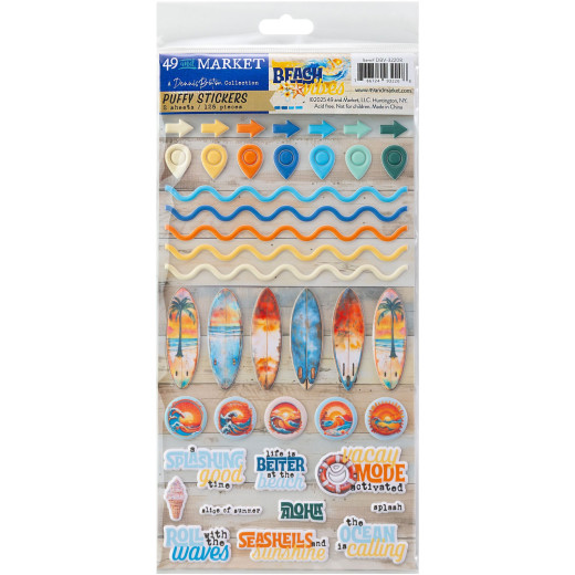 49 And Market - Puffy Stickers - Beach Vibes
