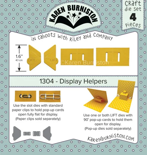 Karen Burniston Die - Display Helpers & Stamp