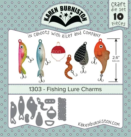 Karen Burniston Die - Fishing Lure Charms