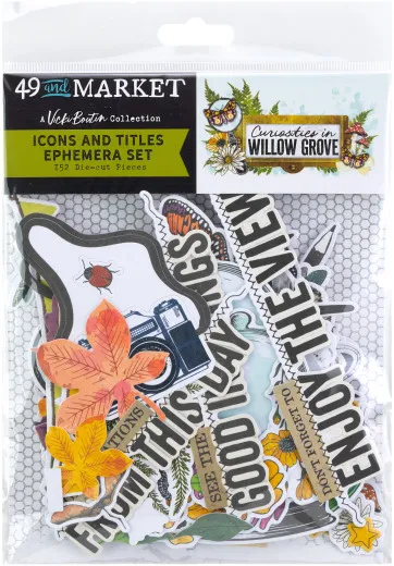 Curiosities In Willow Grove - Ephemera Set - Icons And Titles