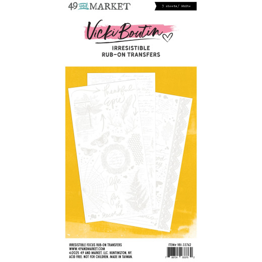 49 And Market - 6x12 Rub-On Transfer - Irresistible Focus By Vicki Boutin