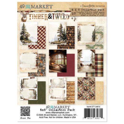 49 And Market - Timber And Tweed - 6x8 Collection Pack