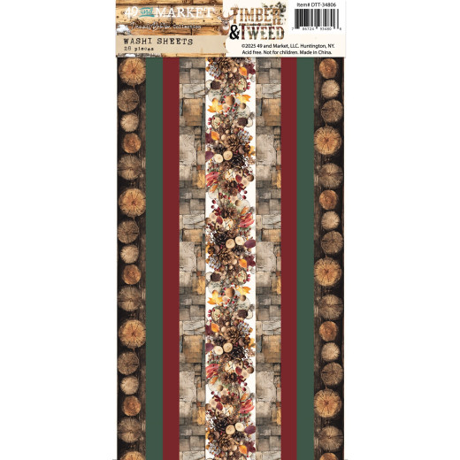 49 And Market - Timber And Tweed - Washi Tape Sheet