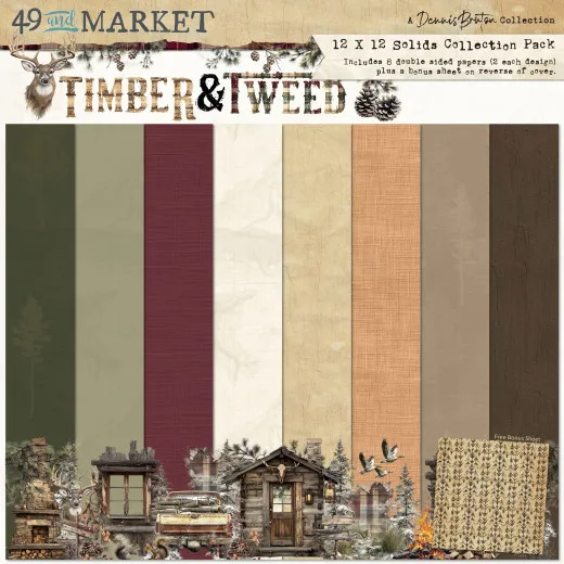 Timber And Tweed - Solids - 12x12 Collection Pack