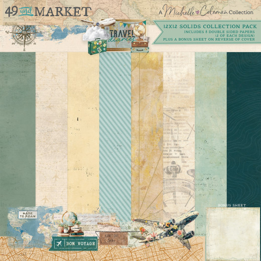 Travel Diaries - Solids - 12x12 Collection Pack