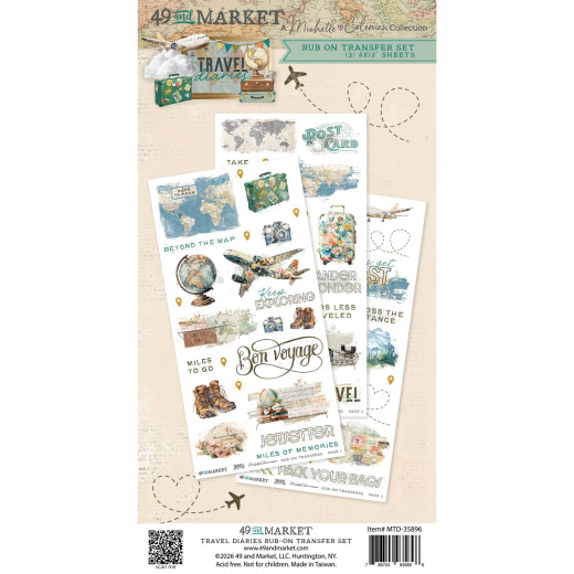 49 And Market - 6x12 Rub-On Transfer - Travel Diaries - Blendable