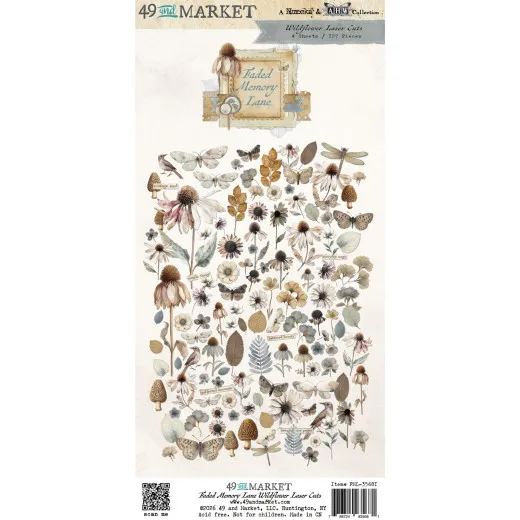 49 and Market - Faded Memory Lane - Laser Cut Outs - Wildflowers
