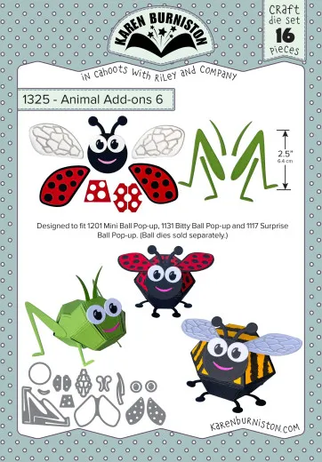 Karen Burniston Die - Animal Add-ons 6 - Bugs