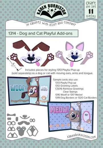 Karen Burniston Die - Dog and Cat Playful Add-ons