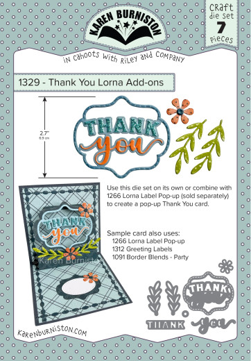 Karen Burniston Die - Thank You Lorna Add-ons