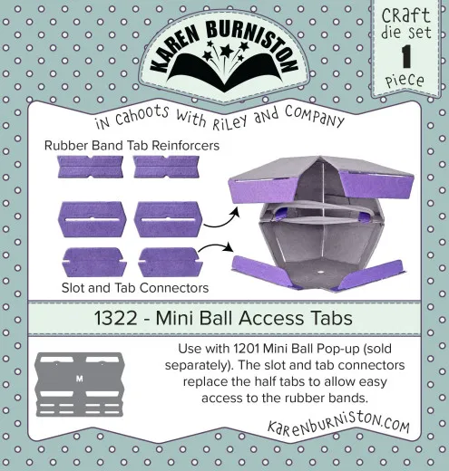 Karen Burniston Die - Mini Ball Access Tabs